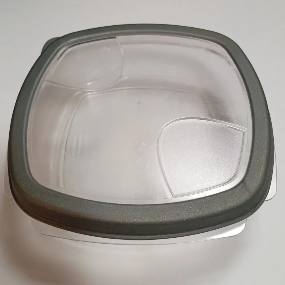 Rubbermaid Stain Shield Storage Green 3 Containers 1-3.2 & 2-2.1 Cups Square+Lid